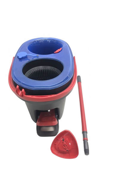 Vileda Mop rotativ, 2 sticle pentru apă curată și murdară, găleată pentru mop...