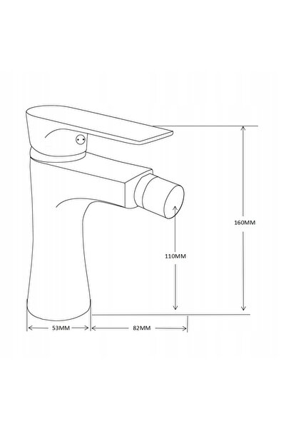 Mexen AXEL BATERIE PENTRU LAVABO BIDET, MONTAJ PE PENTRUȚ, ALAMA NEAGRĂ