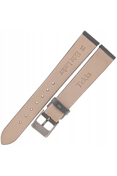 NO BRAND TEKLA G6B - 16 mm - Neted - GRIS - Curea de ceas din piele