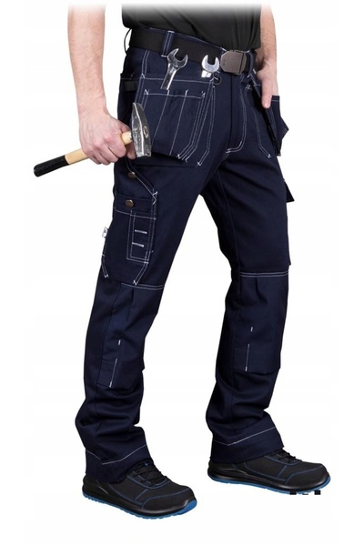 NO BRAND Pantaloni de lucru de protecție pentru montatori, întăriți, din bumb...