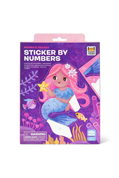 NO BRAND Autocolante puzzle cu numere, figuri, Sirene, 16 imagini, Tribul Tig...