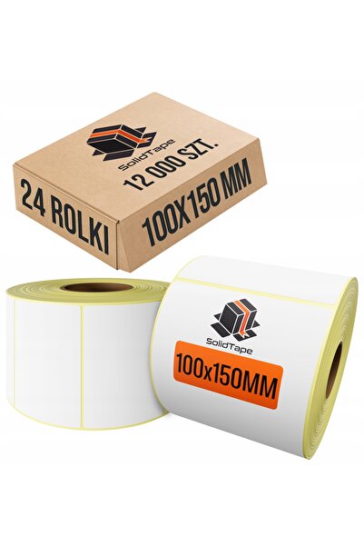 NO BRAND Etichetă adezivă solidtape 100x150 mm hârtie termică albă 500 bucăți
