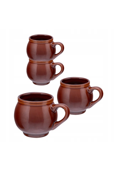 NO BRAND Căni pentru vin fiert, set de căni ceramice Altom Design 320 ml 4 bu...