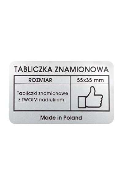 NO BRAND Autocolante plăcuțe de nume argintii 100x50 30 bucăți
