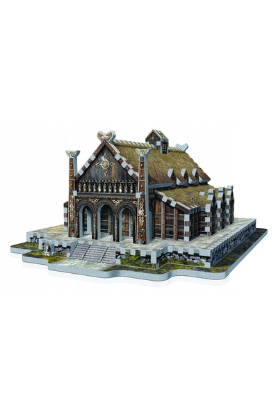 TACTIC Puzzle 3D Wrebbit Stăpânul Inelelor: Sală de Aur din Edoras 445 el - 1...