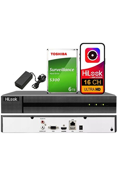 Hilook Rețiculator IP 16 canale 2x SATA până la 16TB de la Hikvision pentru 8...