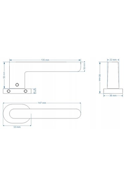 NO BRAND Mâner VDS R75 JACOB crom periat (INOX)