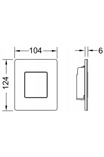 NO BRAND Buton de spălare pentru urinal Tece SOLID 9242435