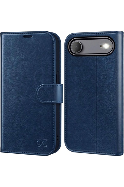 NO BRAND Husă tip carte OCASE pentru Apple iPhone Air Albastru Marin