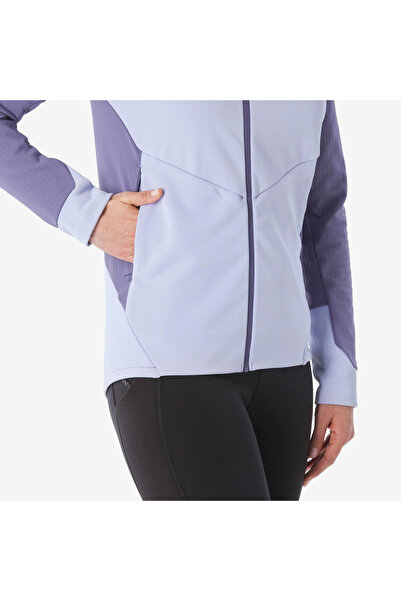 NO BRAND Fleece de drumeție pentru femei Quechua MH500 ușor cu fermoar