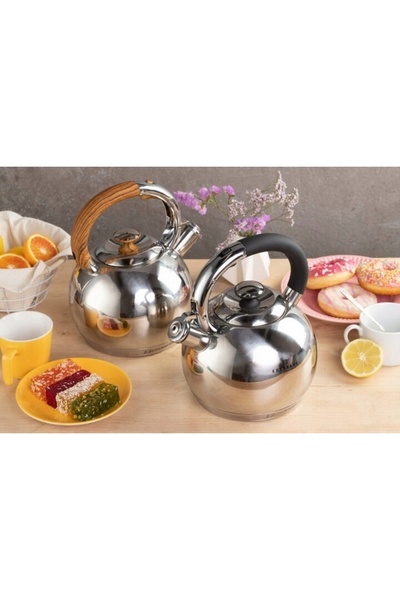 NO BRAND Fierbător modern din oțel inoxidabil, cu fluier, pentru inducție, 3L...