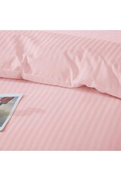 NO BRAND Set de lenjerie de pat 160x200cm Pudra 100% Bumbac Damasc + 2 fețe d...