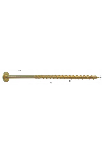 NO BRAND Biți de șurubelniță pentru lemn, tip placă, 8x160, TORX, 50 bucăți
