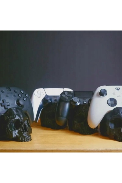 NO BRAND Suporturi pentru controler cu craniu negru pentru PS4, PS5, Xbox, Sw...