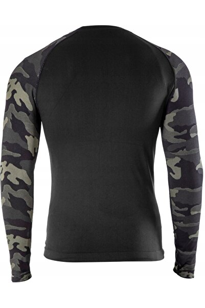 NO BRAND Tricou termic camuflaj verde-negru r. L/XL