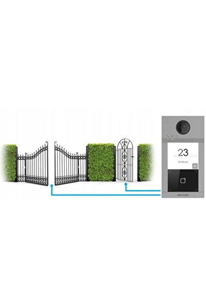 Hikvision WIDEODOMOFON Interfon video WiFi, Cititor de cod PIN pentru ușă/por...