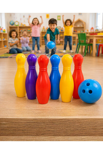 SORA GROUP Fun Bowling Toy Set Colorful Skittle and Ball for Kids