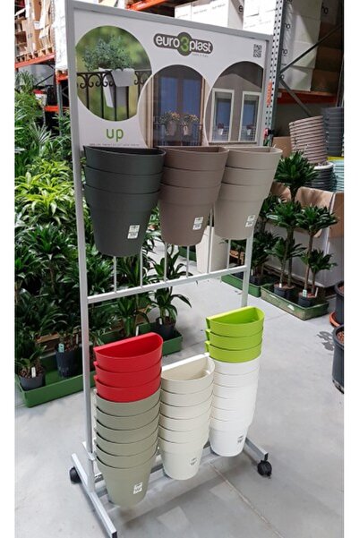 NO BRAND Jardinieră dublă de balcon SOLIDNA WŁOSKA BE-UP 33x25 grafit pentru ...