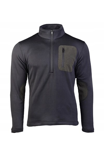 Mil-Tec Fleece termic cu jumătate de fermoar, negru, XL