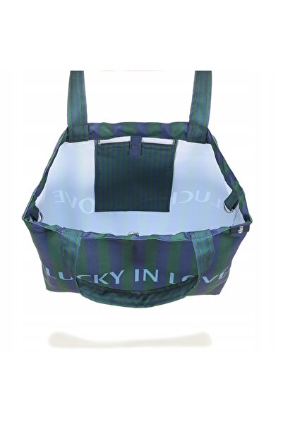 NO BRAND La Millou Geantă de cumpărături cu buzunar L STRIPES Green, de purta...