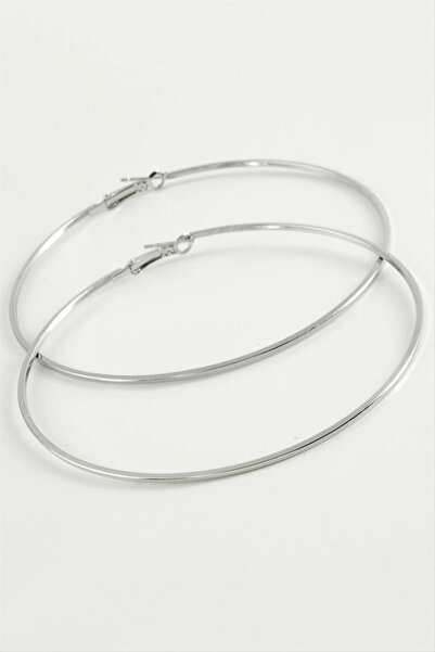 SORA GROUP Flat Thin Tube Metal Hoop Earrings 8-9-10 cm