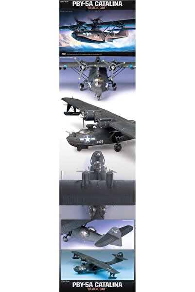NO BRAND Academy 12487 PBY-5A Catalina Black Cat 1:72