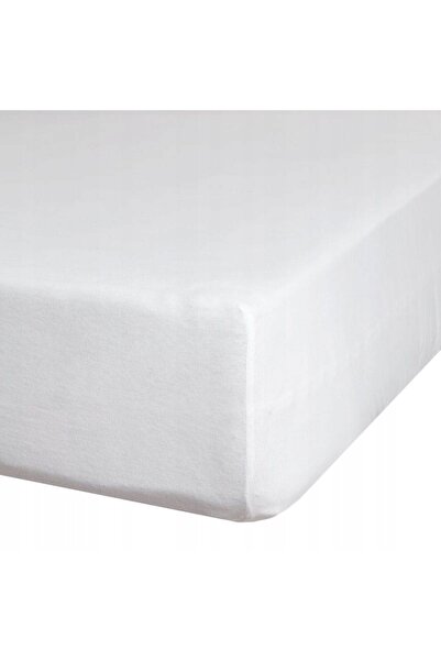NO BRAND Cearșaf de pat cu elastic Basic 160x200cm, H.30cm Alb