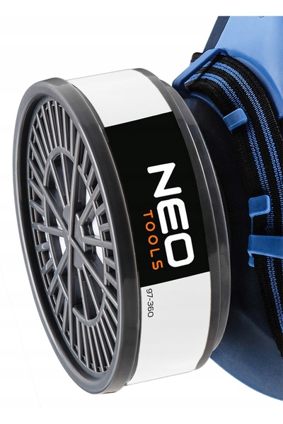 NEO Mască de protecție din silicon pentru jumătate de față + 2 filtre absorba...