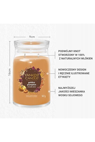 NO BRAND Lumânare parfumată YANKEE CANDLE 567G Dovleac Auriu
