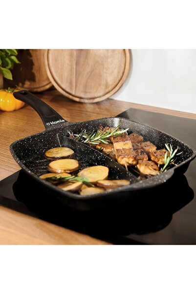 NO BRAND Homla BASIC 25 cm tigaie grill antiaderentă