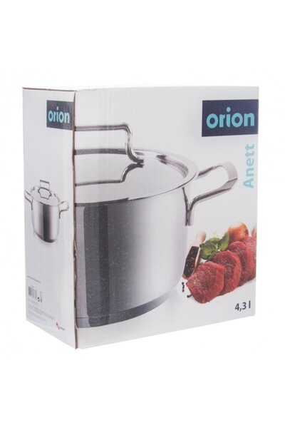 Orion Oală ANETT cu capac din oțel inoxidabil 22 cm 4,3L PREMIUM