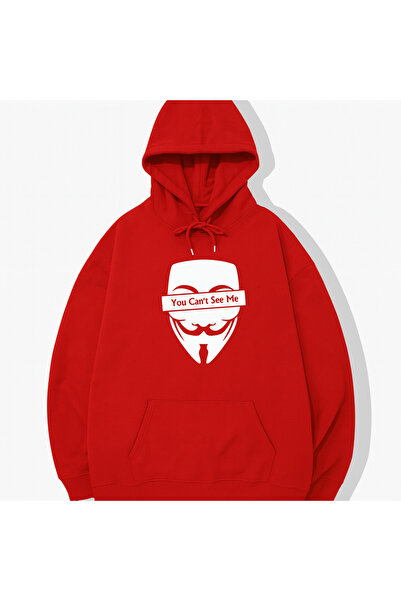 JANTIL MODA Unisex Oversize 3 Thread Threaded Kangaroo Pocket "Anonymous Mask...