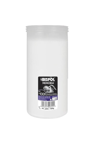 BISPOL Set 3 x Candela Alba Tip Rezerva Bispol, 100 Ore