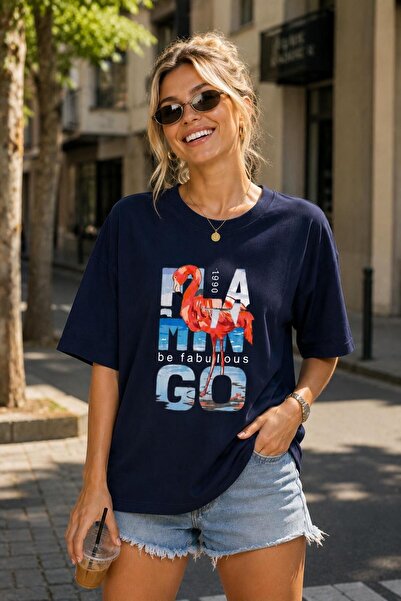 Lizbon Style Γυναικείο μπλουζάκι Oversize 100% βαμβακερό, άνετη εφαρμογή, με ...