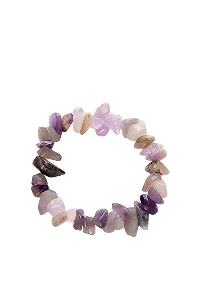 Zeynep Büyükbay Broken Amethyst Natural Stone Bracelet