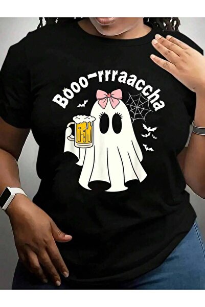 23ERVA Booo-Rrraaccha Funny Ghost Beer Spooky Season Halloween Black Graphic ...