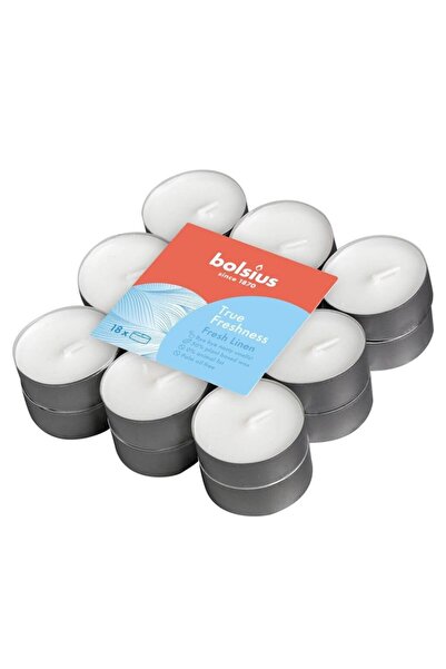 Bolsius Set 3 x 18 Lumanari Pastila Bolsius, Fresh Linen, Timp de Ardere 4 Ore