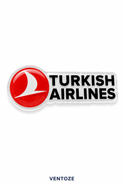 Ventoze THY Logolu Damla Etiket 3D Reçine Logo Sticker Oto Araç İçi Dekoratif...