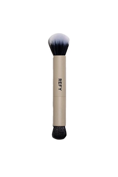 REFY Duo Brush Çift Uçlu Makyaj Fırçası – İz Bırakmayan Fondöten, Allık ve Ko...