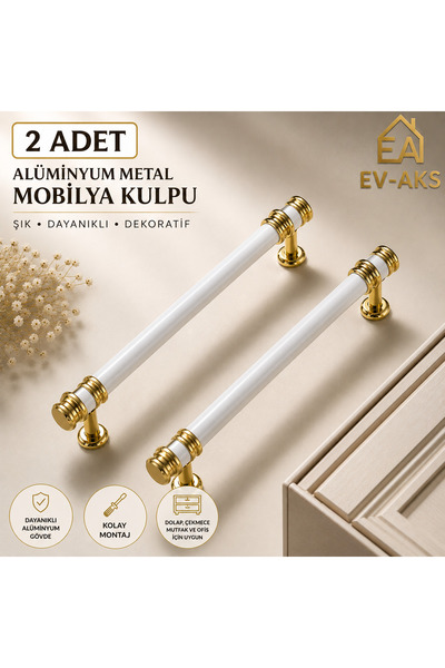 reis kulp mobilya aksesauarları imalat sanayi 2 Adet Alüminyum Metal Dekorati...