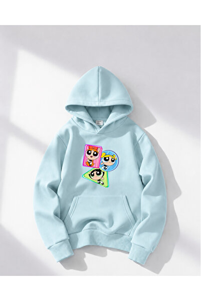 haha Oversize Hooded Powerpuff Girls Sweatshirt for Girls