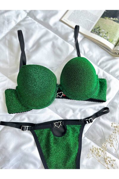 SİLVER MİRROR Set sutien cu detalii din sim