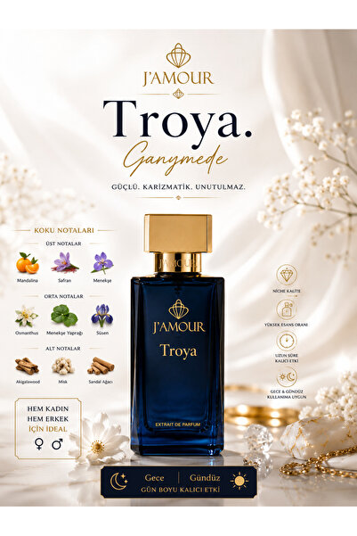 J'AMOUR EAU DE PARFUME TROYA GANYMED. Extrait Kalıcı Niche Parfüm 50 ml- Uzun...