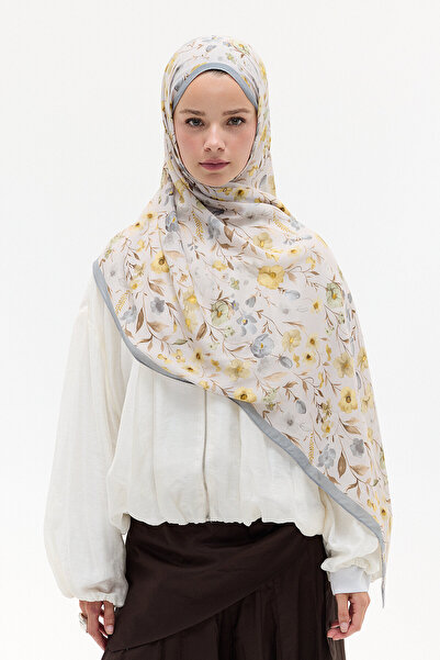 cs camellia scarf Lyra Rami Shawl - Gray