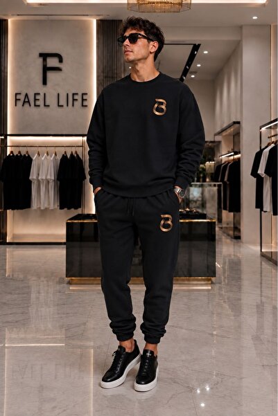 FAEL LİFE UNISEX ΣΕΤ ΜΕ ΣΤΑΜΠΑ ΜΕ ΛΟΓΟΤΥΠΟ B, ΜΕ ΛΕΥΚΟ ΛΑΜΠΑΡΙ ΚΑΙ ΦΟΥΤΕΡ ΑΝΕ...