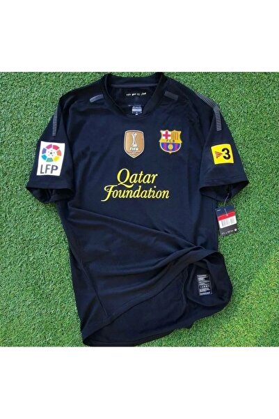 BARBITOS Barcelona Lionel Messi 2011/12 Siyah Yetişkin Deplasman FormasıZP03