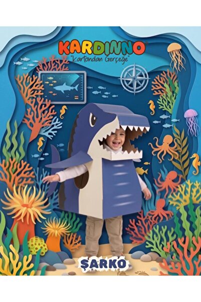 Kardinno Şarko Educational Toy Cardboard Wearable Children's Costume Activity...