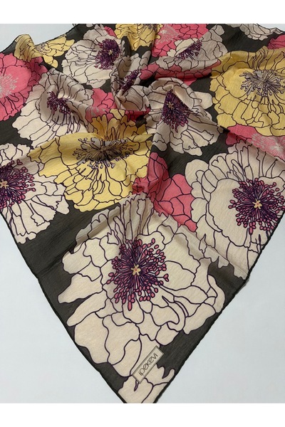 ipekevi Summer Season Tensoft Scarf Hydrangea Basket