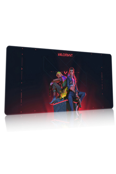 Duvarda Valorant Gaming Oyuncu 90x40 cm Mousepad Kaymaz Taban XL