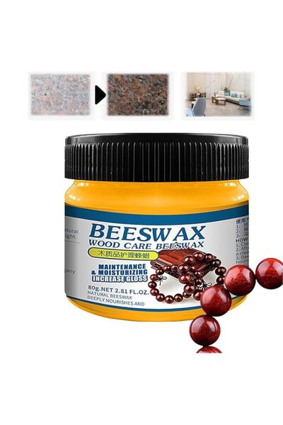 Generic Brand Wood Polishing Care Wax, 80G Beeswax Furniture Polish, Non Grea...